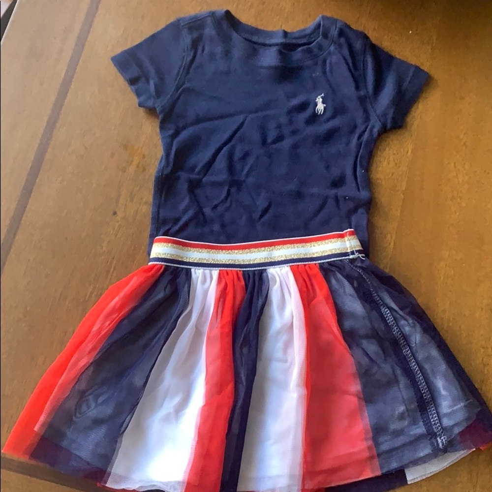 Polo shirt and tutu skirt